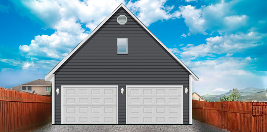 Two Car Truss Style Garage